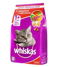 Вискас сухой корм для кошек мясное ассорти с говядиной и кроликом 1,9кг